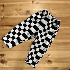 白黒チェック柄パンツ 90サイズ