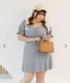 【新品】ショルダーリボンスイムウェアワンピース