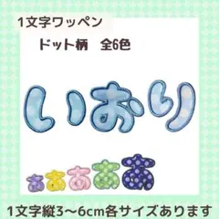 ky1234様 文字ワッペン お名前ワッペン ひらがなワッペン ドット