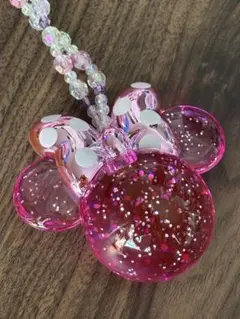ディズニー　ミニー　光るおもちゃ　ネックレス　パルパル－ザ　ピンク