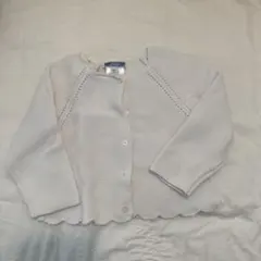 jacadi ホワイト カーディガン 18M