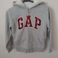 GAP KIDS フリース裏地付きパーカー Mサイズ グレー