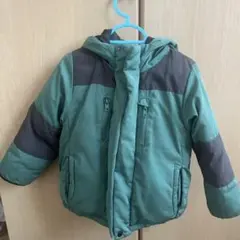 グリーン フード付き冬用ジャケット
