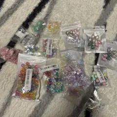 ビーズセット 多色 リボン型ビーズ