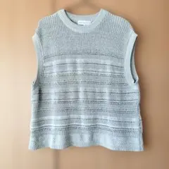 【SEASON REASON】 ニットベスト グレー Lサイズのサムネイル