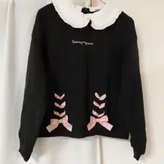 mezzo piano ジュニア 黒トレーナー L