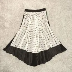 ​平成レトロ Y2K スカート プリーツスカート 黒 ギミック ドット