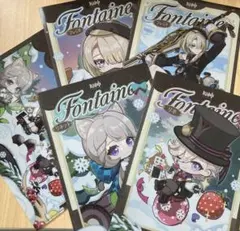 原神 クリアファイル 明治 リネ リネット フレミネ 全集 5枚セット