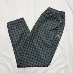 美品　ラコステ　クロップドストレッチゴルフパンツ　チェック　UVカット　紫外線のサムネイル