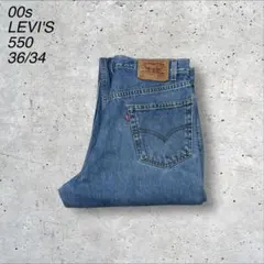 古着LEVI'Sリーバイス00s00年代550リラックスフィットデニム36/34