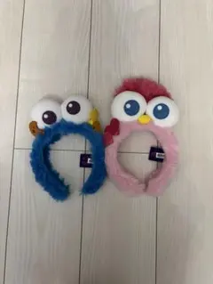 ユニバ　エルモ　キャラクターカチューシャ 青とピンク 2個セット