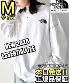 ノースフェイスホワイトレーベル　エッセンシャルラウンドロングT　М THE NORTH FACE ノースフェイス ロンT 長袖Tシャツ ESSENTIAL L