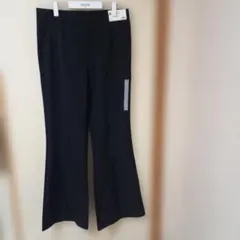 GU ストレッチフレアパンツ　ブラック　XXL