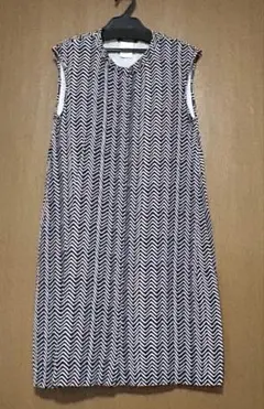 エスマックスマーラ ノースリーブ ひざ丈ワンピース 36 ネイビー