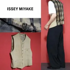 95ss ISSEY MIYAKE MEN 草木染めリネンベスト ブラウン 95ss ISSEY MIYAKE MEN 草木染めリネンベスト ブラウン - メルカリ