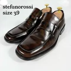 【美品】stefanorossi ステファノロッシ　ローファー　革靴　スクエアのサムネイル