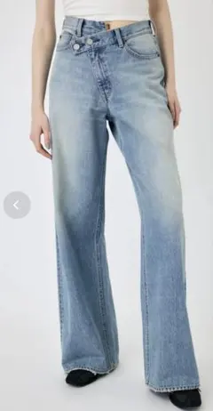 大人気♥moussy CROSSWAIST WIDESTRAIGHT 0