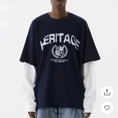 DNSR Heritage Layered Long-Sleeve ネイビー