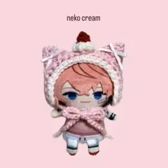 〈ネコ ヘッドドレス ピンク〉にじぱぺっと ぬい服のサムネイル