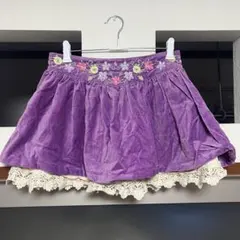 紫色 レース付きスカート Fサイズ