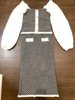 値下げ美品❤️MIIA ミーアニットトップス 　&ロングスカート上下Fサイズ