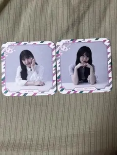 櫻坂46 2025年櫻坂Cafe 特典コースター　山下瞳月　村井優