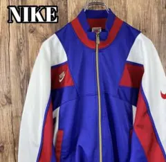【レア】ナイキ ☆ 90's トラックジャージ トリコロールカラー ロゴ刺繍