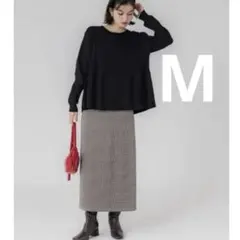 coca ジャカードIラインスカート 千鳥格子 千鳥柄