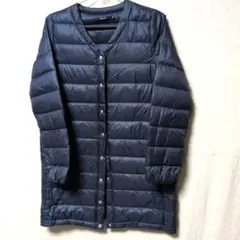 niko and… ダウンコート　ネイビー　ノーカラー　軽量　インナー可