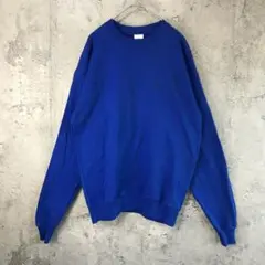 s*5様 Y5253古着　トレーナー　スウェット　青　無地　90s Y2K