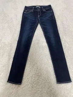 moussy パウダーストレッチスキニーデニム　ホワイトステッチ