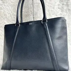 TAKEO KIKUCHI タケオキクチ トートバッグ オールレザー A4 濃紺