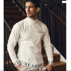 【新品】LUXEAKMPLUS 袖口ロゴ モックネック シャツ XLサイズ