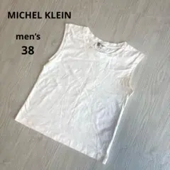 【ミッシェルクラン】ノースリーブ タンクトップ ホワイト 38 M 夏服 美品