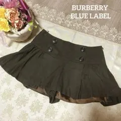 BURBERRY BLUE LABEL　ノバチェック　ボタン　刺繍　キュロット