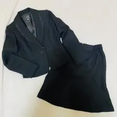 レディース　スーツ　スカート上下セット　ビジネス　フォーマル　黒　9 卒園式