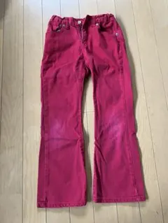 ユニクロ　赤色 長ズボン 120