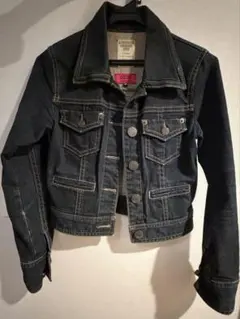 OZOC ダークデニム クロップドジャケット