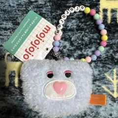 新品未使用 mojojojo ビーズチェーン付きフェイスマスコット3 くま