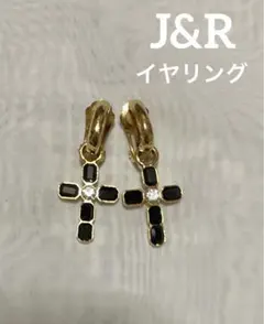 J&R ジェイアンドアール　クロス　ゴールド　揺れる　2way仕様　イヤリングのサムネイル