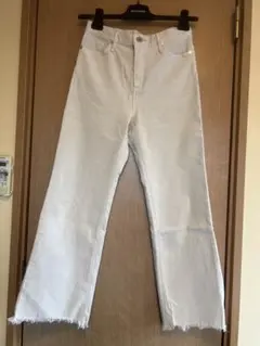 upper hights ホワイトストレートパンツ