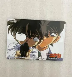 名探偵コナン　ものしりクイズ　シール　カード　レトロ　初期　レア　名シーン 江戸川コナン SEC（シークレットレアパラレル）箔押しサイン入り