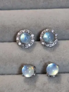 アクアマリン　ピアス　セット