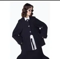 エンフォルド　ボンディング　ブラックハーフコート美品