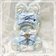 b.216 ぬい服 12cm ちびぐるみ 着ぐるみ メイド 白黒 ねこセット