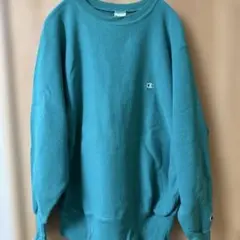 90's USA製 Champion リバースウィーブ グリーン L 刺繍タグ