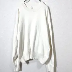 UNIQLO ユニクロ　スムースコットンクルーネックセーター　オフホワイト　XL