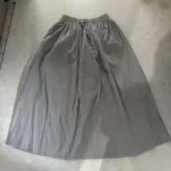 グレー ロングスカート ウエストゴム　しまむら