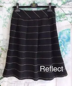 Reflect ブラック ストライプスカート サイズ9