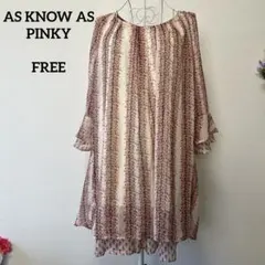 【AS KNOW AS PINKY】 シフォンフレアチュニックのサムネイル